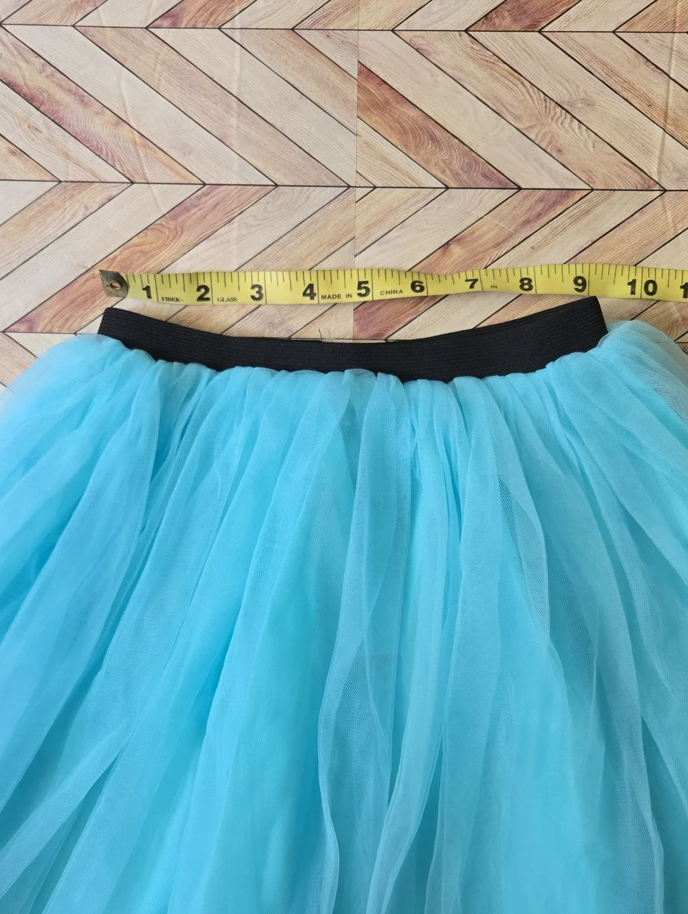 Girls Turquoise Ballet Tutu Skirt Dance Halloween Costume Birthday Party Sz 8-9Y